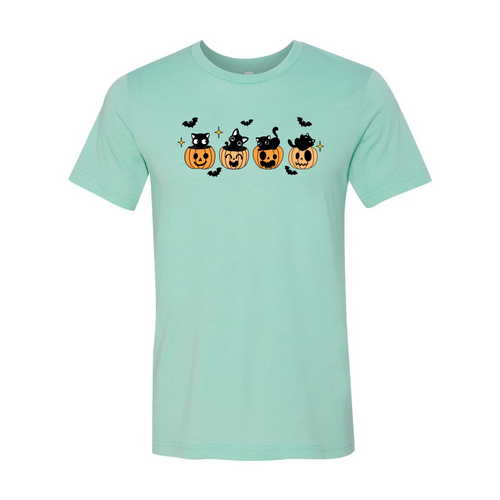 Black Cat Pumpkin Halloween Spooky Shirt - Infinity Beautiful Boutique