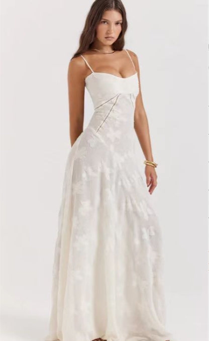 Infinity Beautiful Lace Suspender Dress – Elegant Strapless Summer Evening Style - Infinity Beautiful Boutique