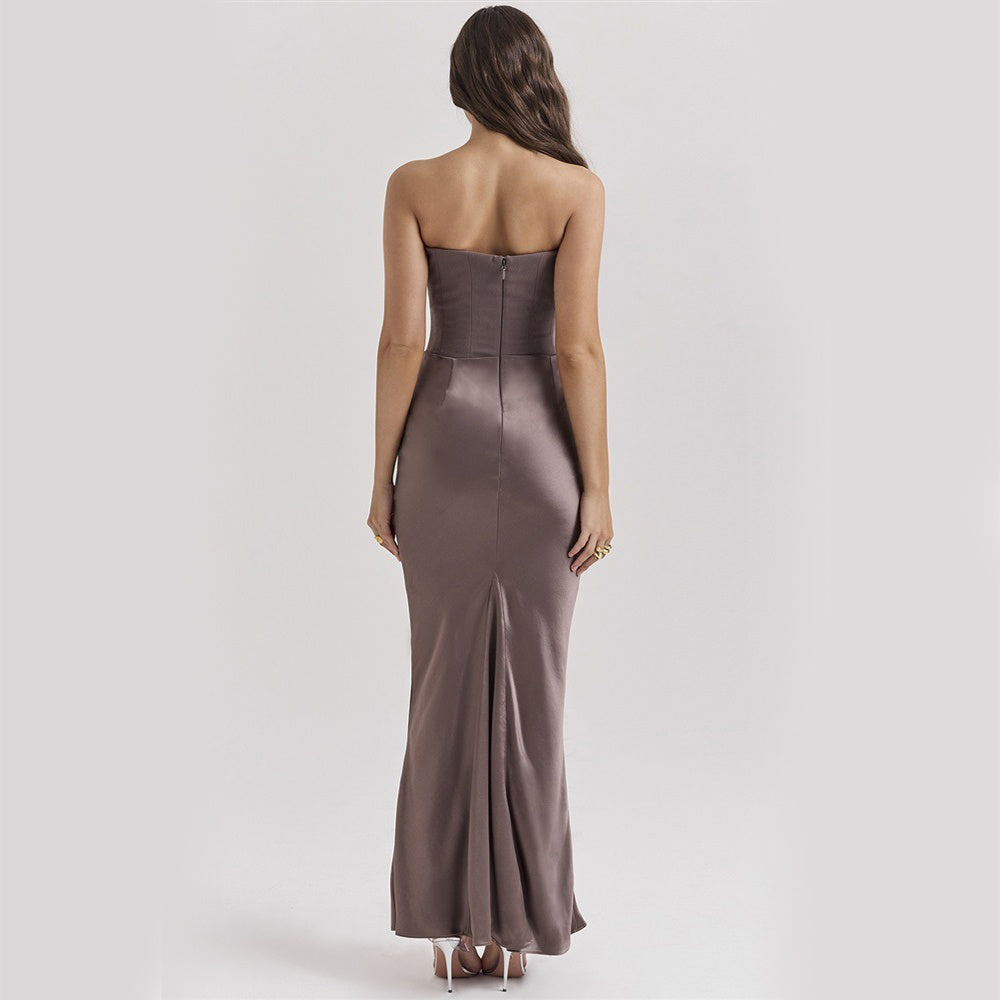 Infinity Beautiful Tube Top Dress – Sexy Slim Backless Bandeau Evening Style - Infinity Beautiful Boutique