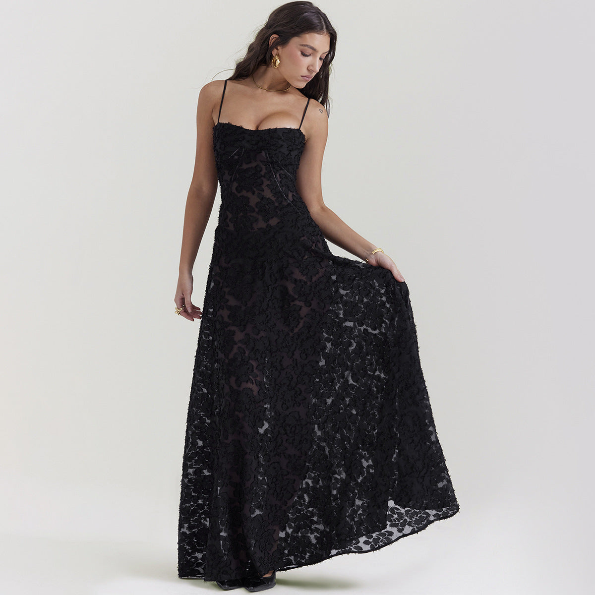 Infinity Beautiful Lace Suspender Dress – Elegant Strapless Summer Evening Style - Infinity Beautiful Boutique