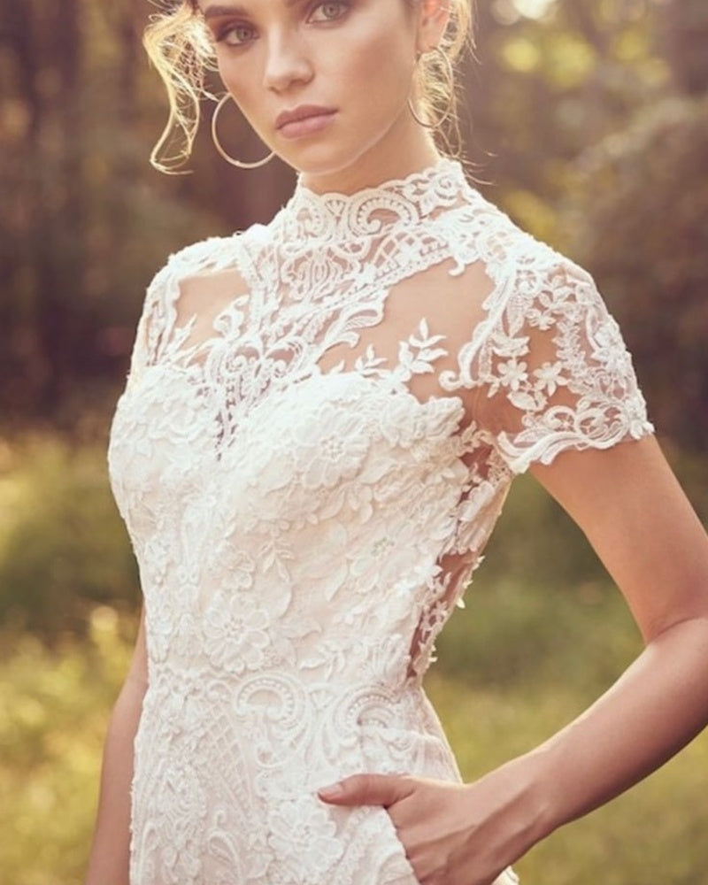 Infinity Beautiful Bridal Pantsuit – Short Sleeve Wedding Jumpsuit for Modern Brides - Infinity Beautiful Boutique