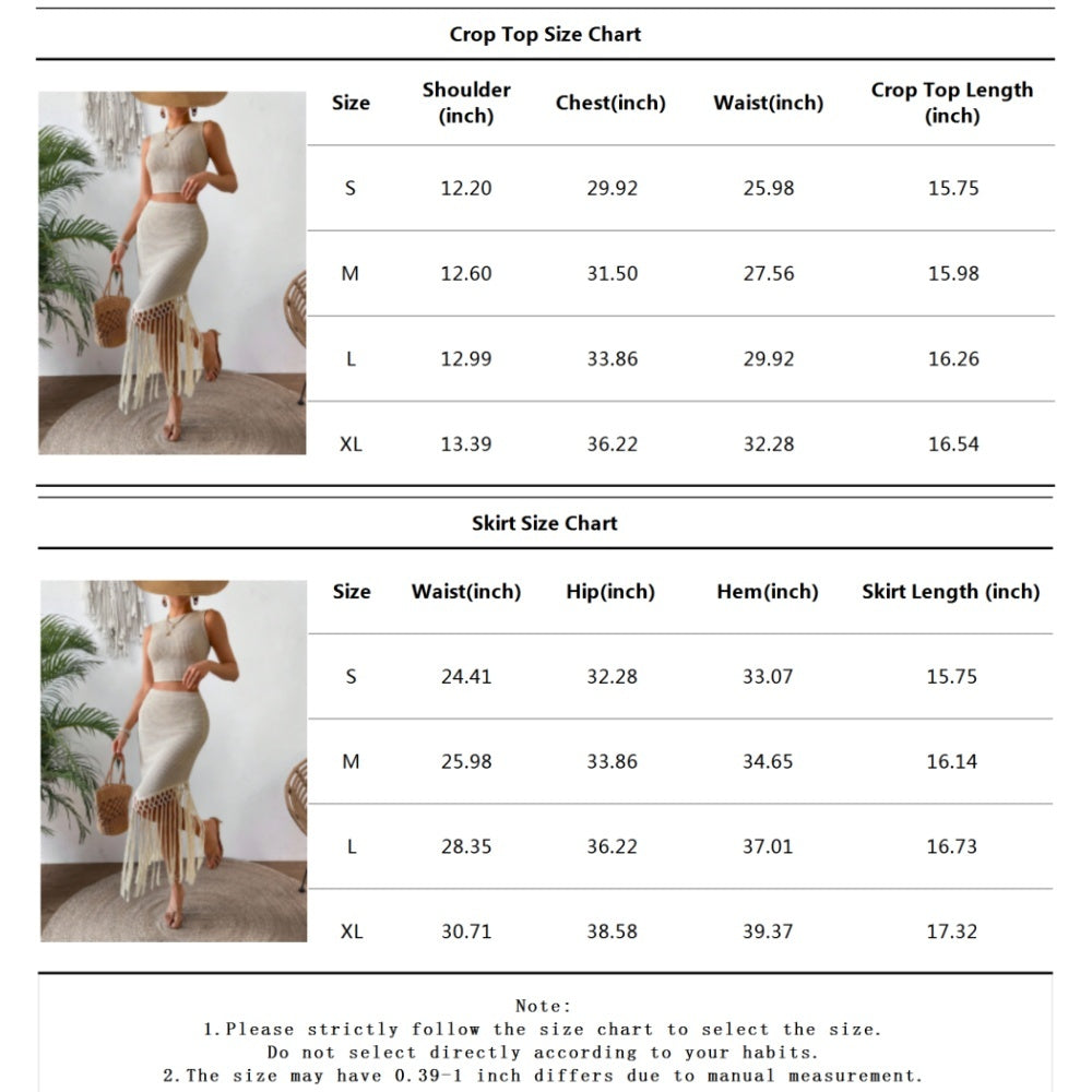 Infinity Beautiful Chic Duo Set – Sleeveless Crop Top with Fitted High-Waist Skirt
