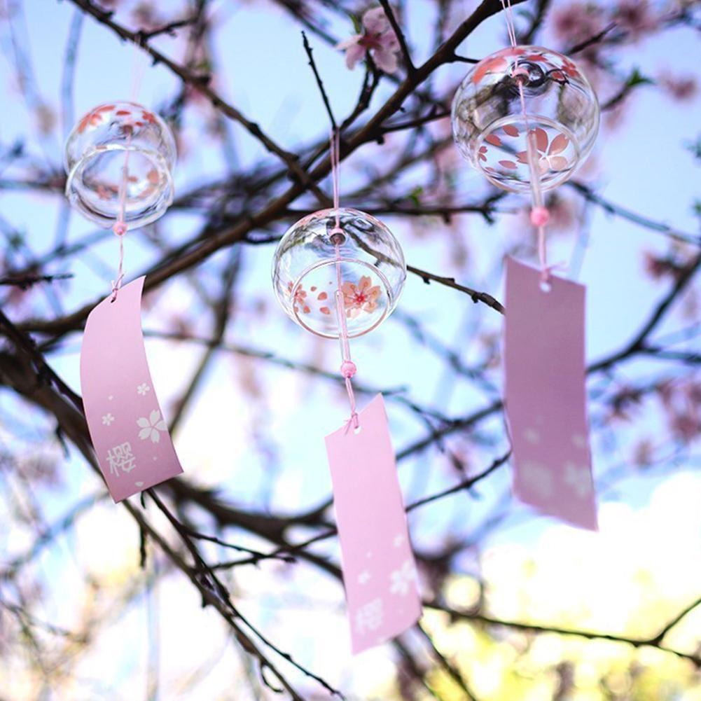 Cherry Blossom Wind Chimes – Elegant Glass Ornament & Birthday Gift Idea - Infinity Beautiful Boutique