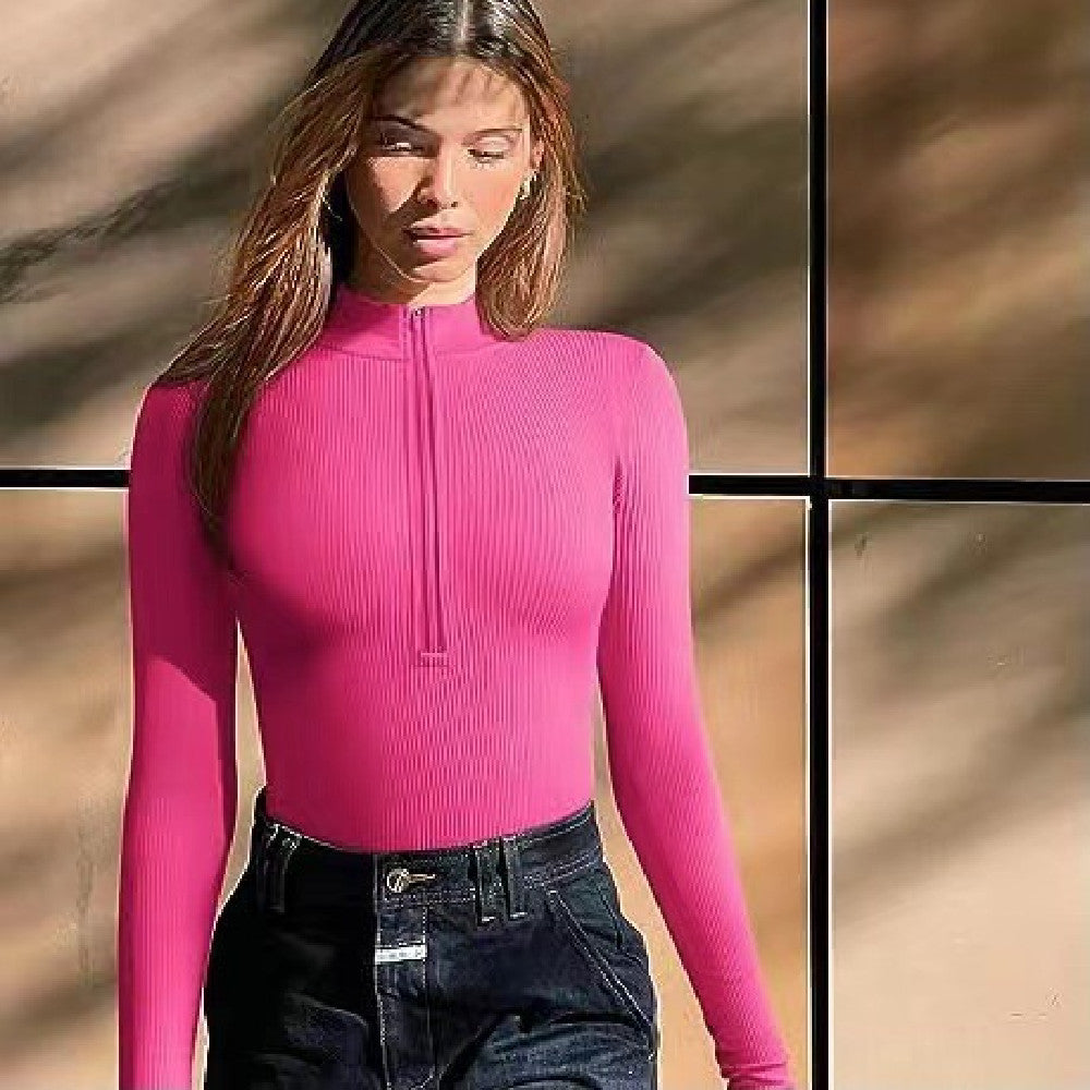 Seamless Long Sleeve Zipper Jumpsuit – Slimming Shapewear Romper for Women - Infinity Beautiful Boutique