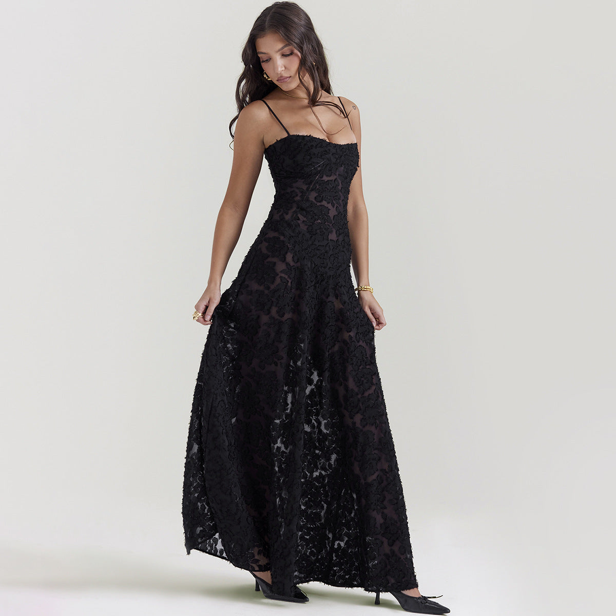 Infinity Beautiful Lace Suspender Dress – Elegant Strapless Summer Evening Style - Infinity Beautiful Boutique