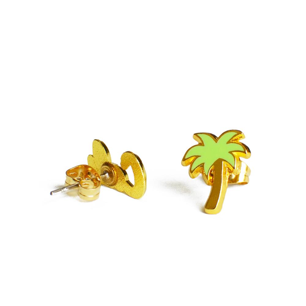 Infinity Beautiful Palm Tree Charm Earrings
