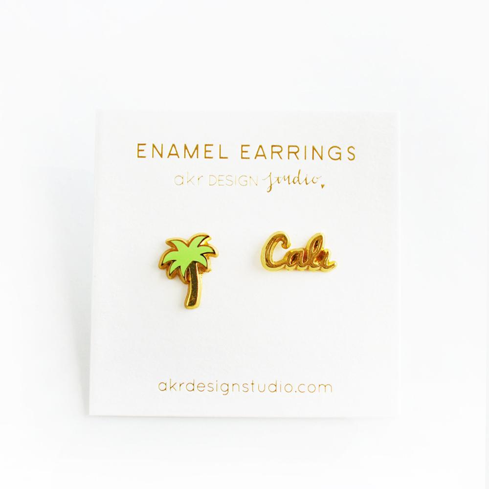 Infinity Beautiful Palm Tree Charm Earrings