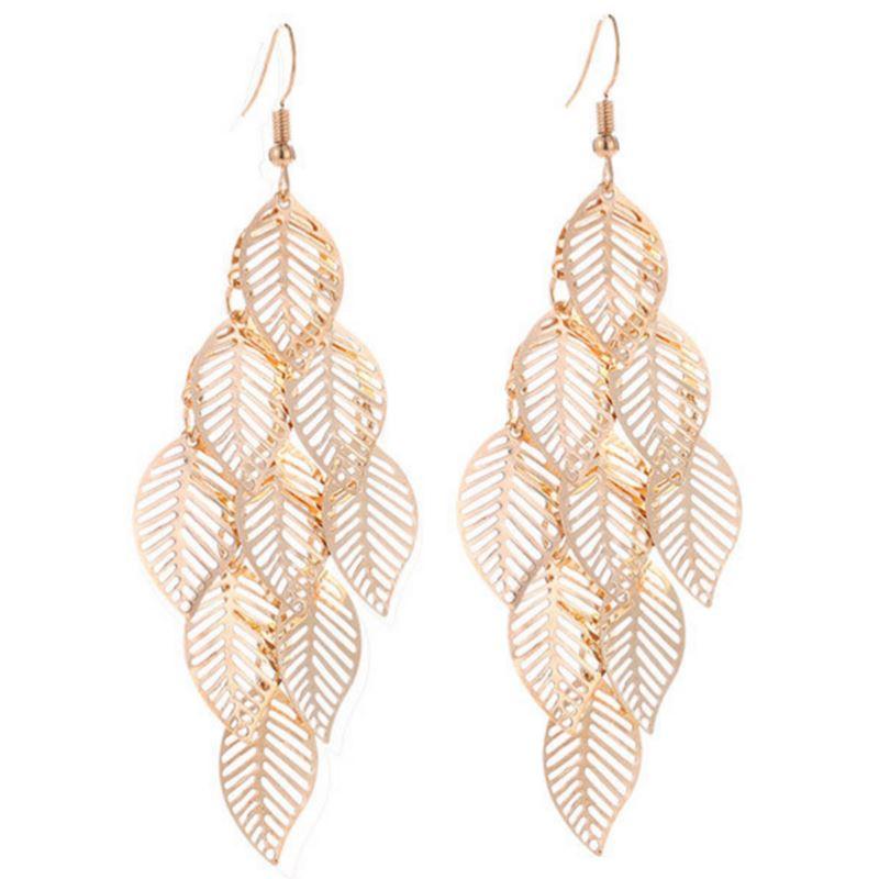 Infinity Beautiful Dangling Leaf Earrings