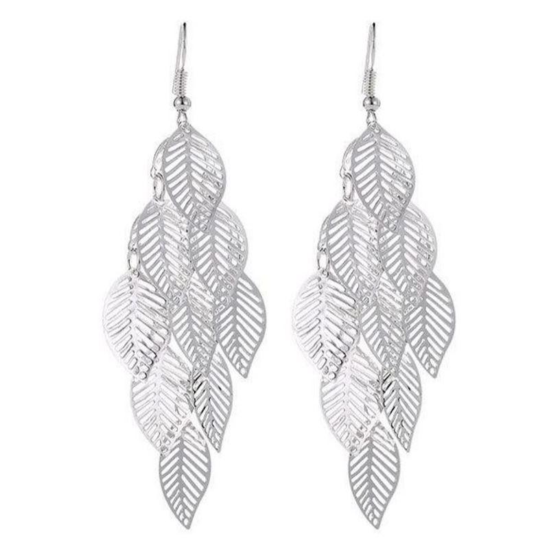 Infinity Beautiful Dangling Leaf Earrings