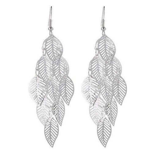 Infinity Beautiful Dangling Leaf Earrings