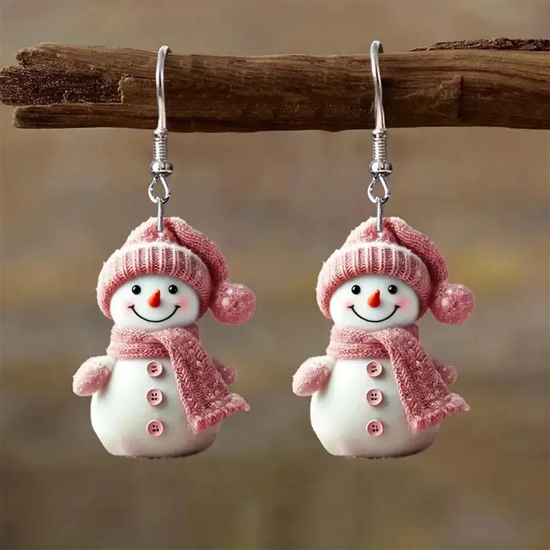 Infinity Beautiful Holiday Sparkle Snowman Earrings