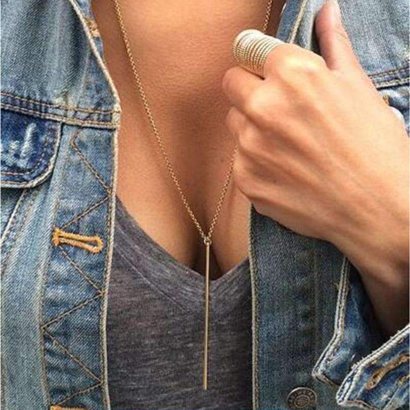 Infinity Beautiful Vertical Bar Necklace