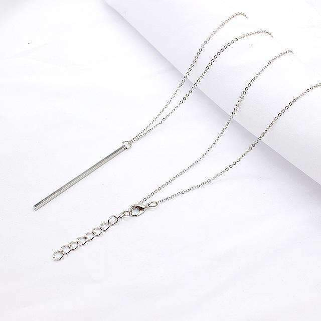 Infinity Beautiful Vertical Bar Necklace