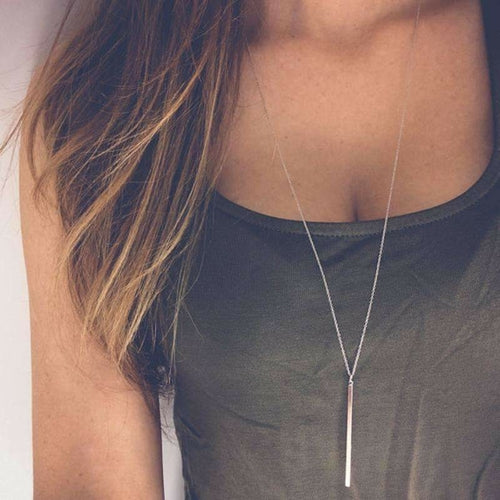 Infinity Beautiful Vertical Bar Necklace