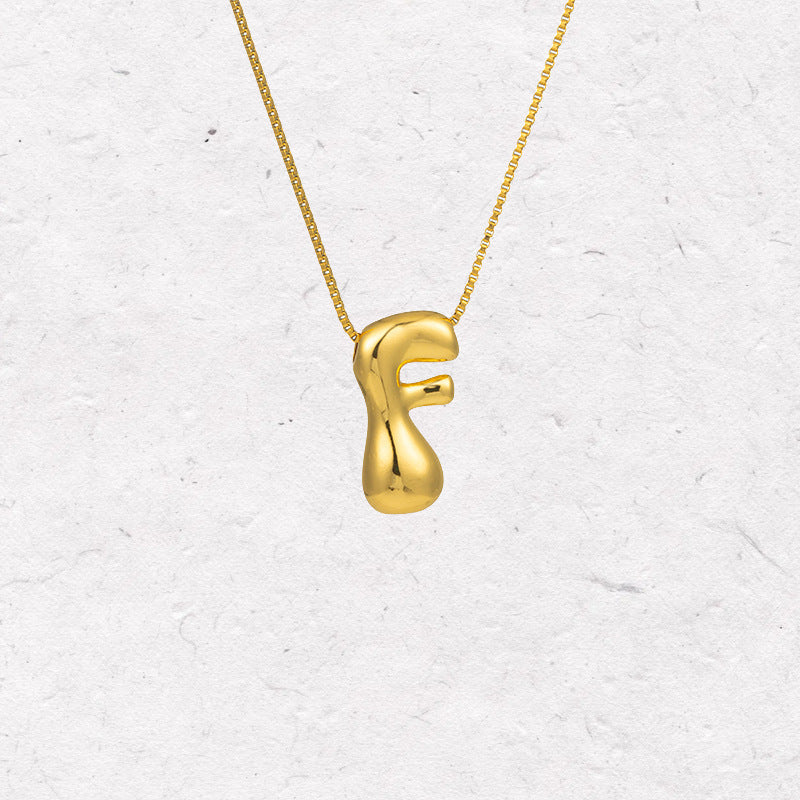 Gold Letter Initial Necklace – Statement Chain Jewelry