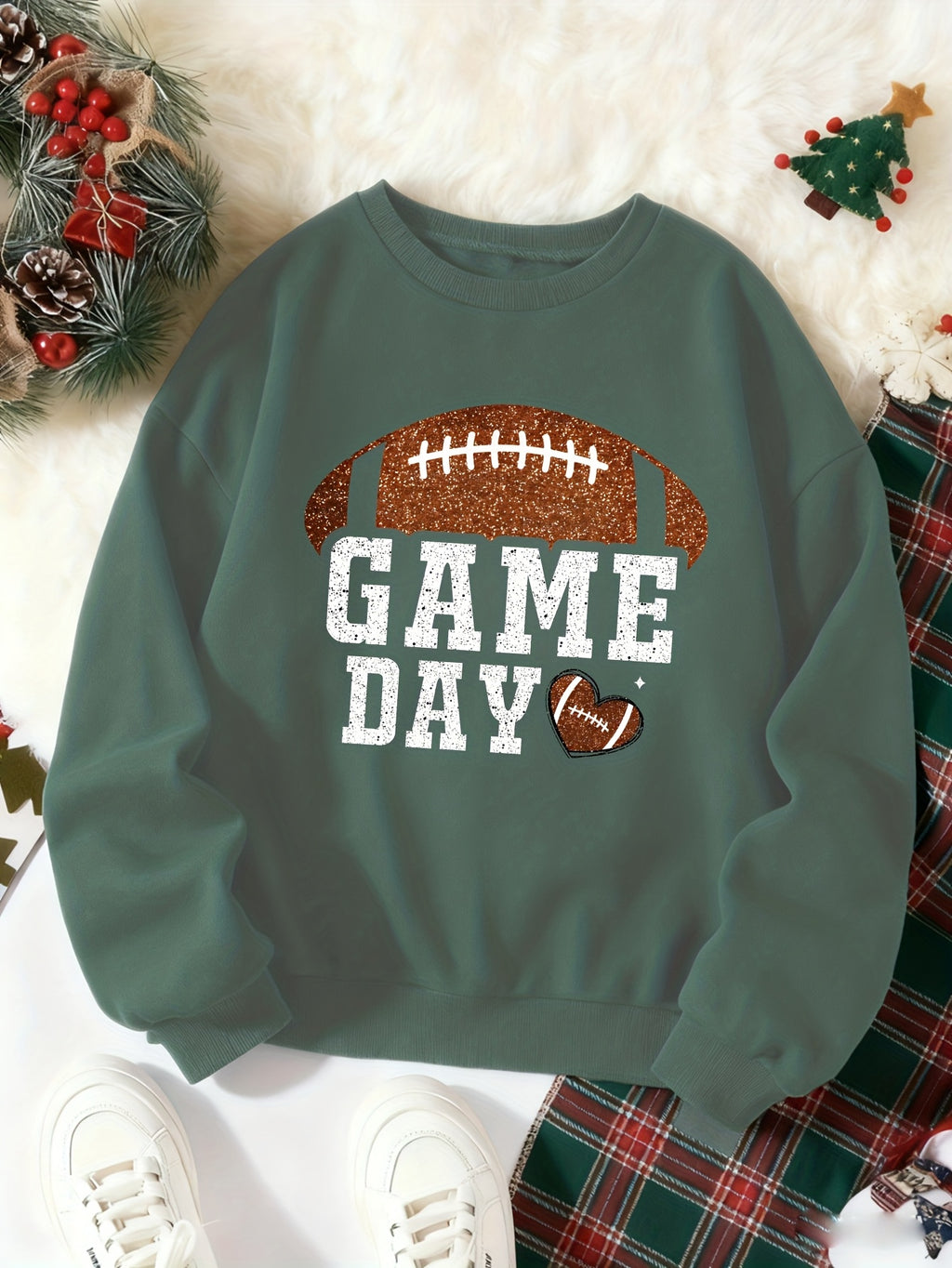 Game Day Football Glitter Sweatshirt