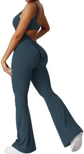 Infinity Beautiful Sleeveless Flare Jumpsuit – Yoga & Fitness One-Piece for Women - Infinity Beautiful Boutique