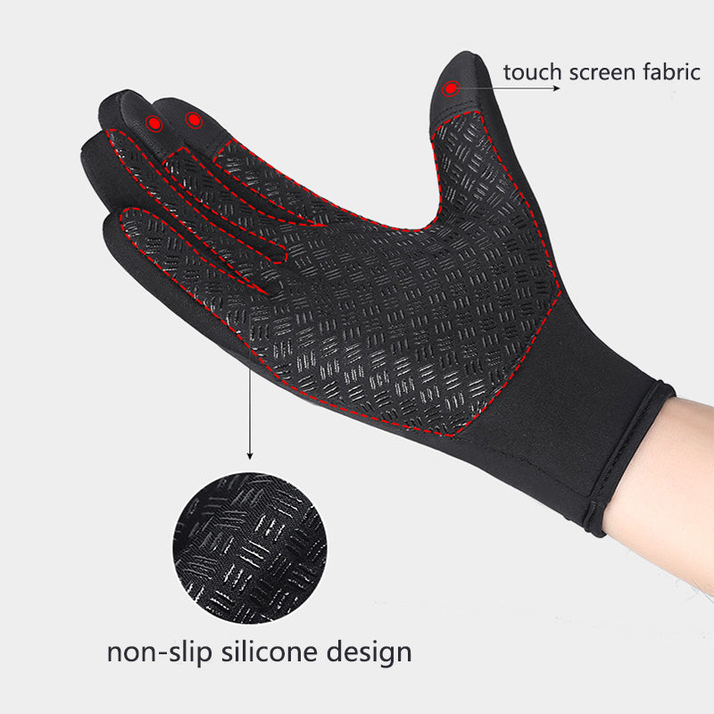 Winter Gloves Touch Screen Riding Motorcycle Sliding Waterproof Sports Gloves With Fleece - Infinity Beautiful Boutique