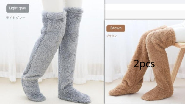 Infinity Beautiful Over-the-Knee Fuzzy Socks – Winter Warm Sleep & Lounge Stockings - Infinity Beautiful Boutique