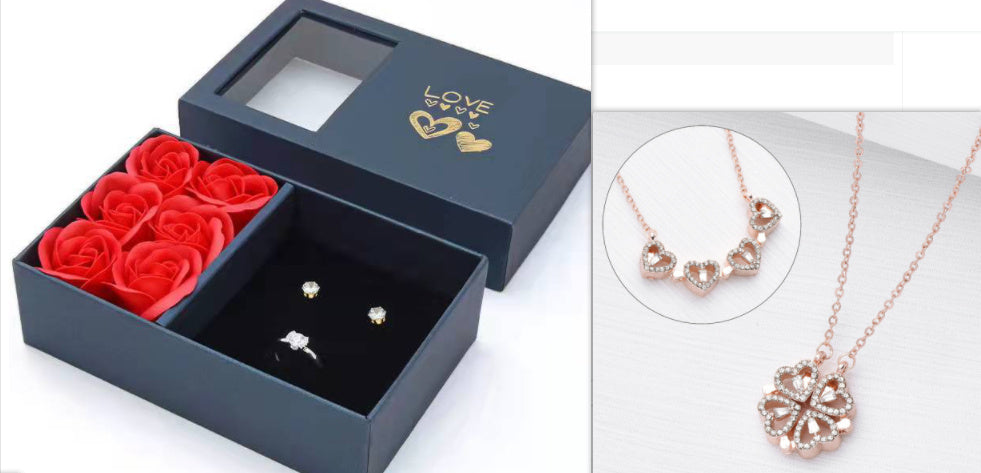 Infinity Beautiful Clover Heart Necklace – Retro Magnetic Pendant with Openable Love Charm - Infinity Beautiful Boutique