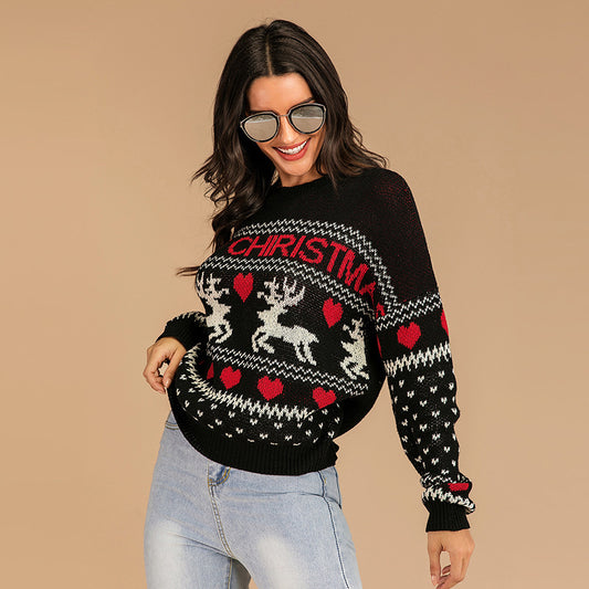 Christmas fawn pullover sweater - Infinity Beautiful Boutique