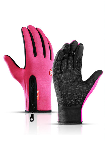 Winter Gloves Touch Screen Riding Motorcycle Sliding Waterproof Sports Gloves With Fleece - Infinity Beautiful Boutique