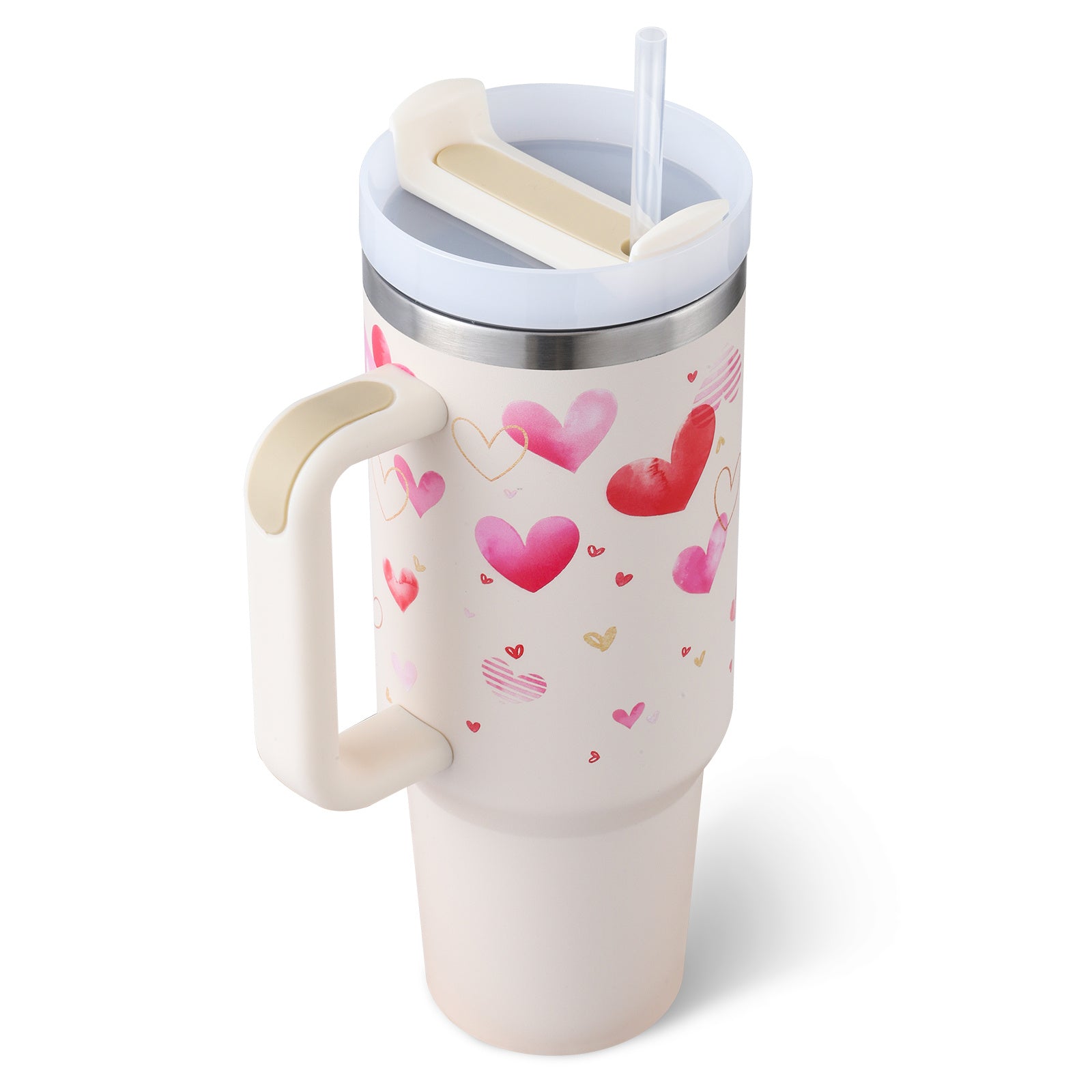 40oz Tumbler – Insulated Stainless Steel with Handle & Straw - Infinity Beautiful Boutique