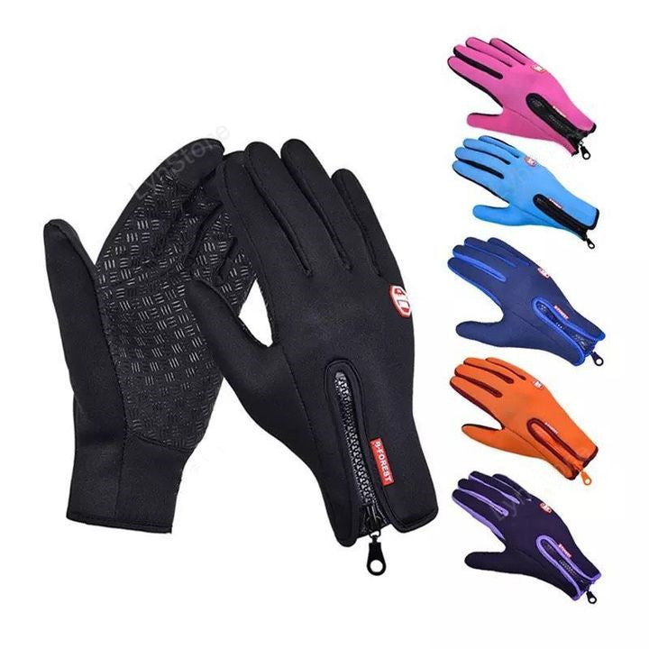 Winter Gloves Touch Screen Riding Motorcycle Sliding Waterproof Sports Gloves With Fleece - Infinity Beautiful Boutique
