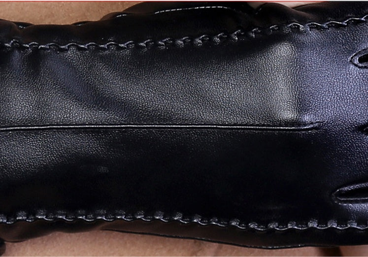 Fashionable Ladies Thick Warm Leather Gloves - Infinity Beautiful Boutique