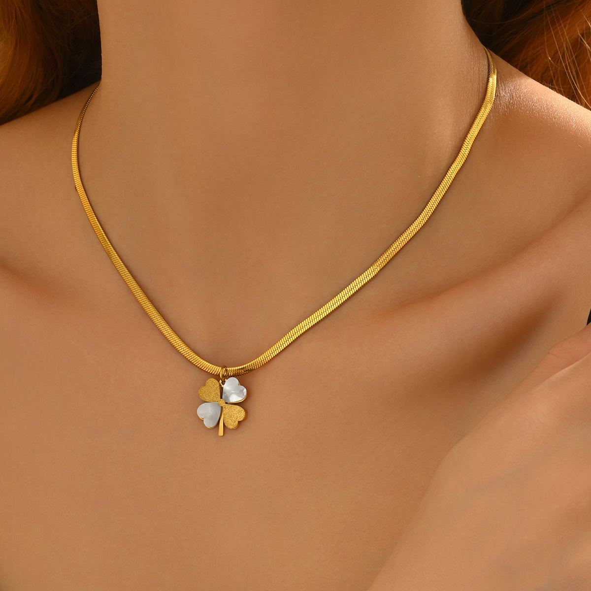 Infinity Beautiful 18K Gold Plated Double Luck Clover Necklace - Infinity Beautiful Boutique