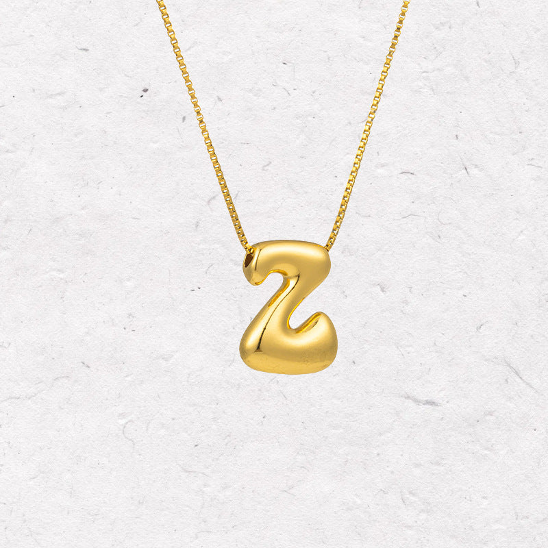 Gold Letter Initial Necklace – Statement Chain Jewelry