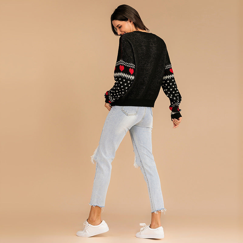 Christmas fawn pullover sweater - Infinity Beautiful Boutique