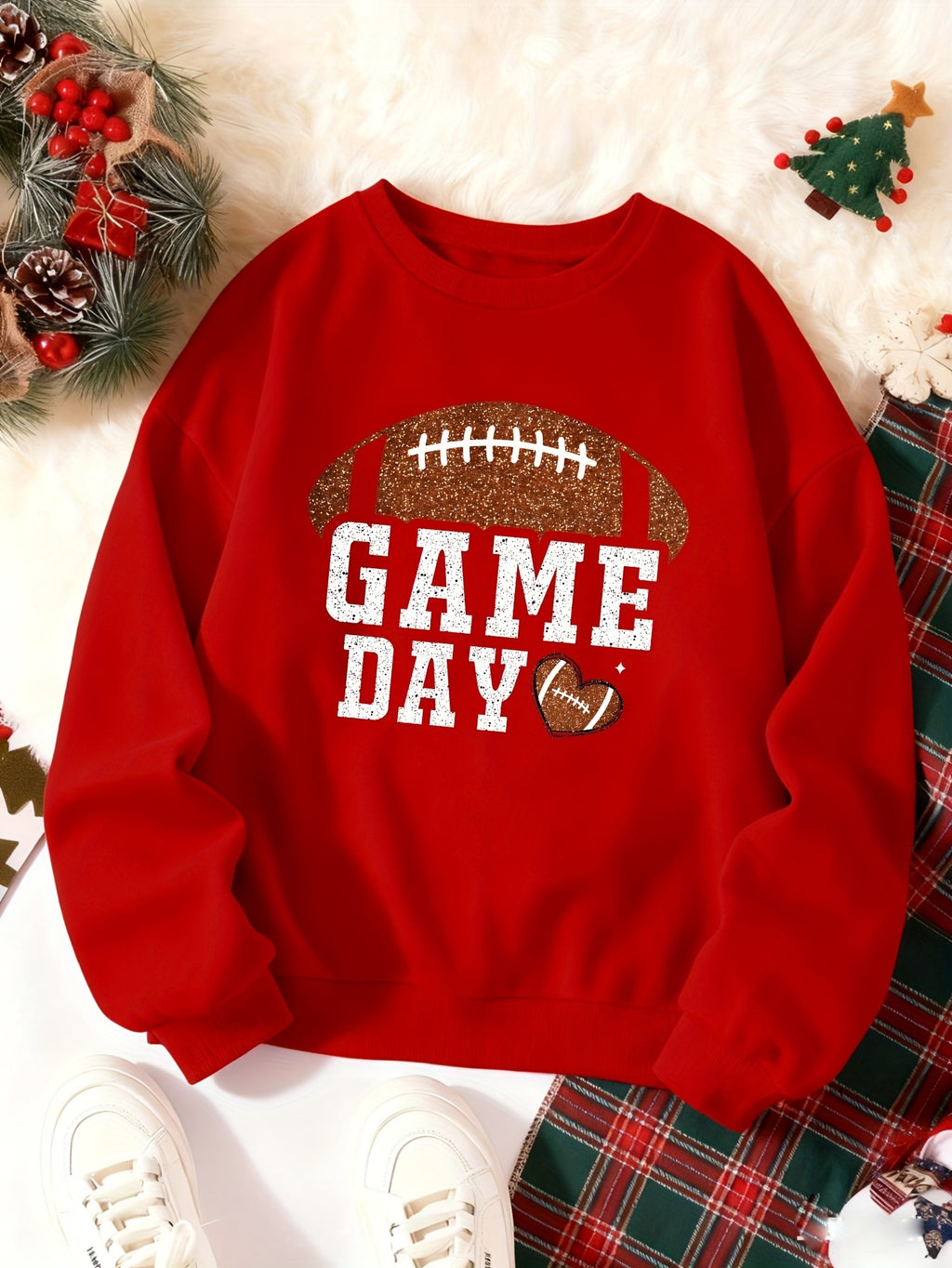 Game Day Football Glitter Sweatshirt