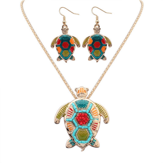 Infinity Beautiful Bohemian Turtle Two-Piece Jewelry Set - Infinity Beautiful Boutique
