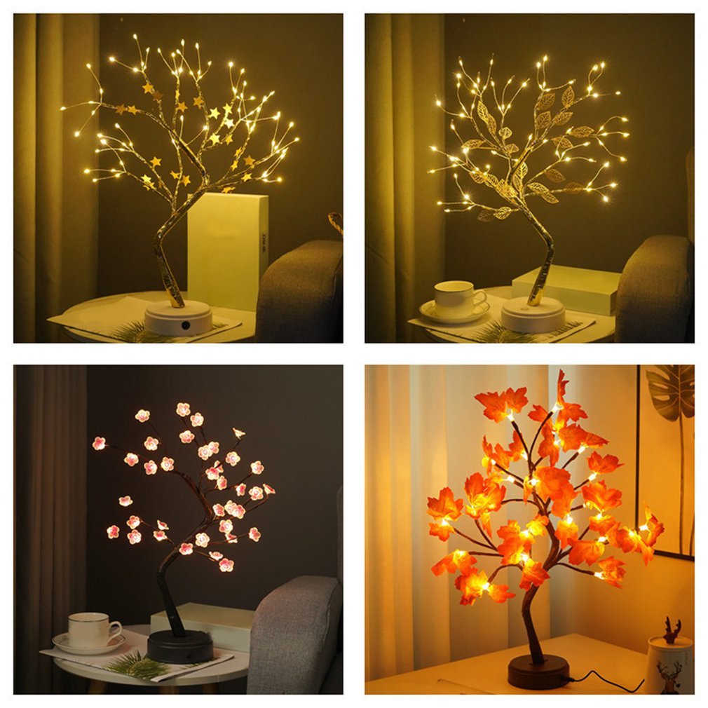 LED Table Lamp Maple Tree USB Fairy Night Lights For Christmas Wedding Parties Home Decoration - Infinity Beautiful Boutique