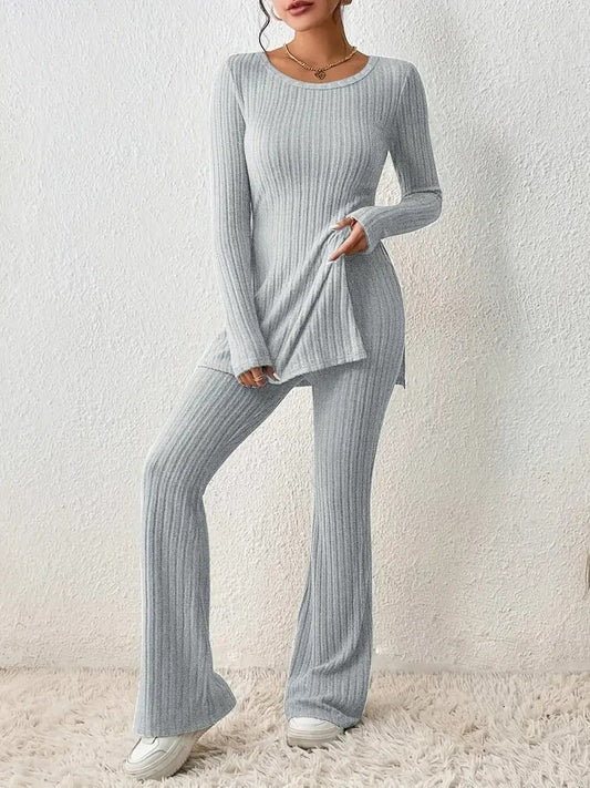 Infinity Beautiful Elegant Slim Fit Set – Solid Color Casual Outfit for Women - Infinity Beautiful Boutique