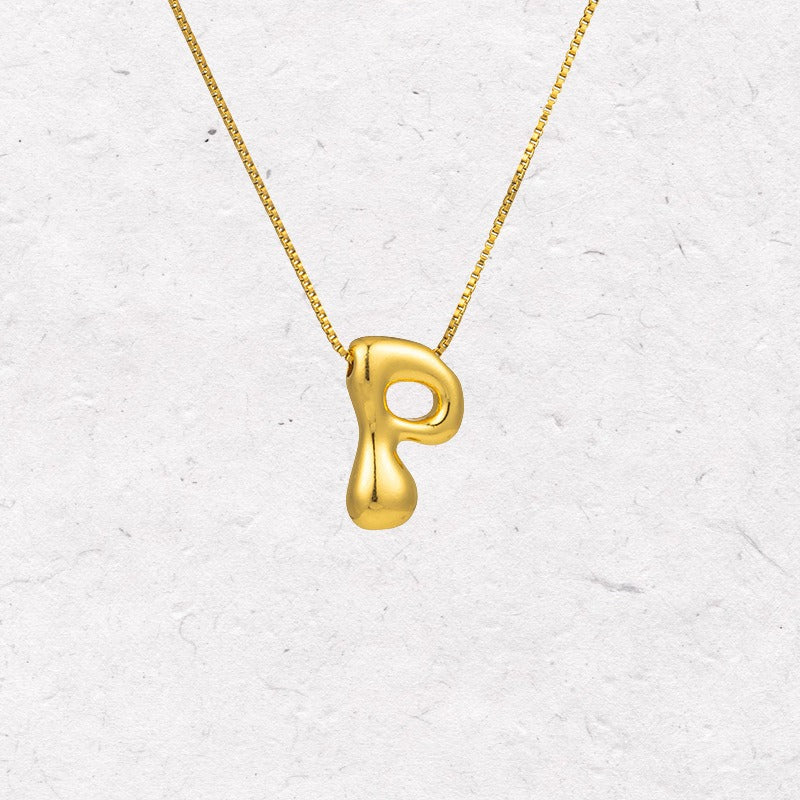 Gold Letter Initial Necklace – Statement Chain Jewelry