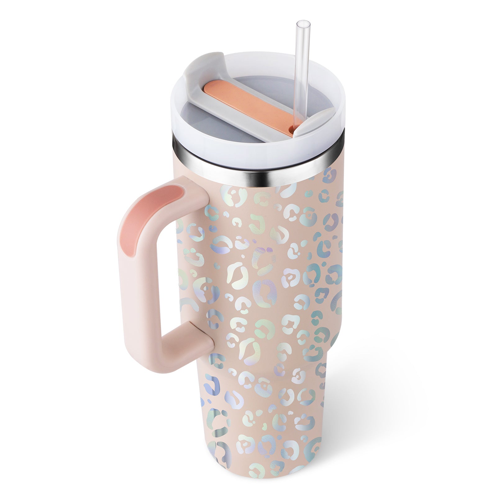 40oz Tumbler – Insulated Stainless Steel with Handle & Straw - Infinity Beautiful Boutique