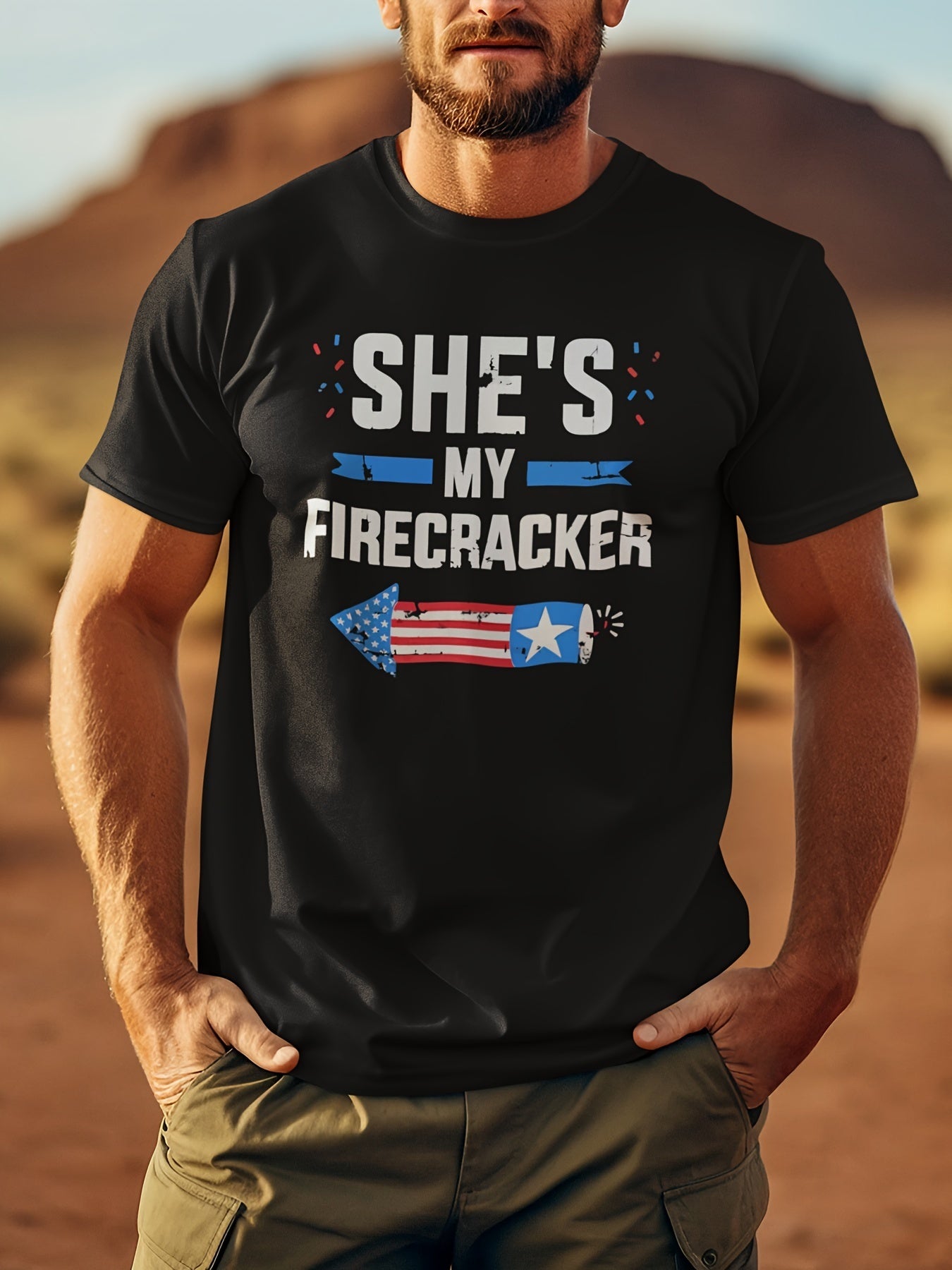 Infinity Beautiful Men’s Independence Day T-Shirt – Front Graphic Patriotic Tee for Summer - Infinity Beautiful Boutique