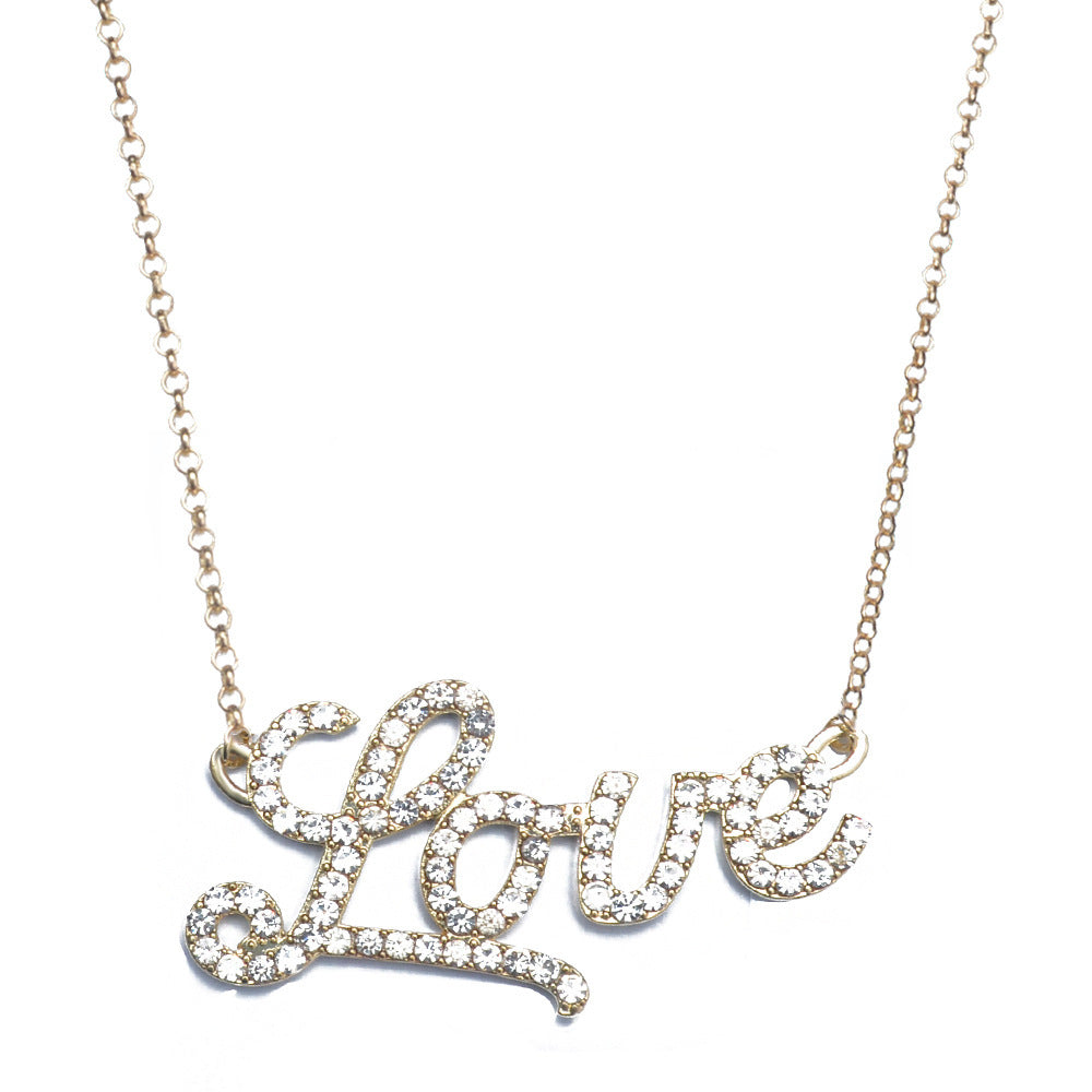 Letter Crystal Necklace – Sparkling Full Diamond Look for Women. Elegant Gift Idea. - Infinity Beautiful Boutique