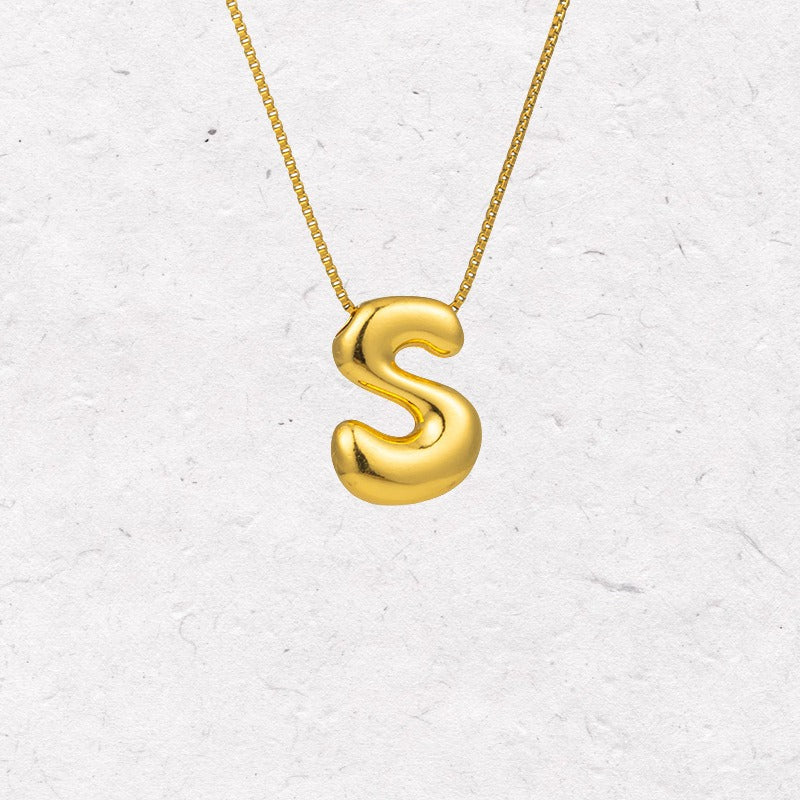 Gold Letter Initial Necklace – Statement Chain Jewelry