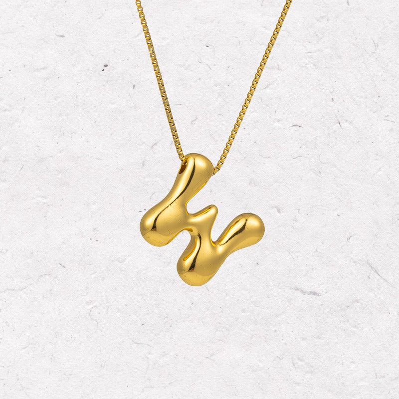 Gold Letter Initial Necklace – Statement Chain Jewelry