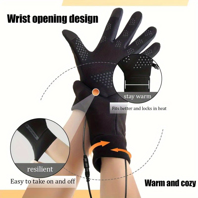 USB-Powered Smart Heating Gloves with 3 Temperature Levels
