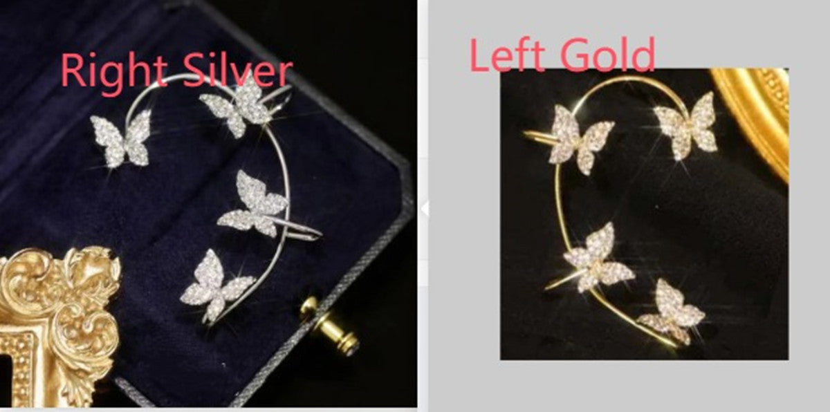 Fashion Earring Butterfly Ear Clip And Ear Hook Jewelry - Infinity Beautiful Boutique