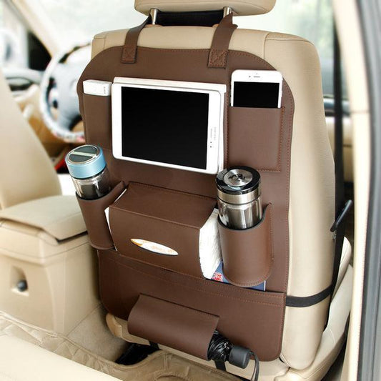 Premium Leather Car Seat Organizer - Infinity Beautiful Boutique