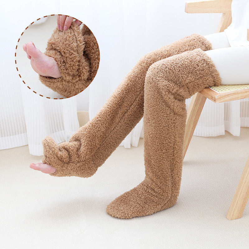 Infinity Beautiful Over-the-Knee Fuzzy Socks – Winter Warm Sleep & Lounge Stockings - Infinity Beautiful Boutique