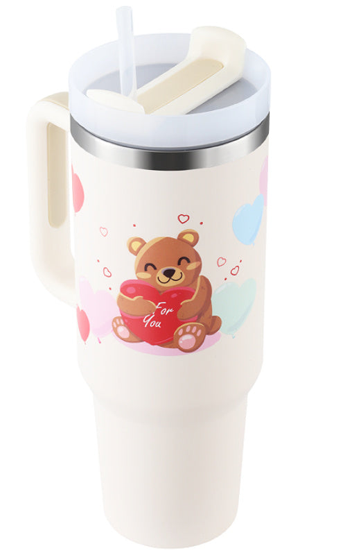 40oz Tumbler – Insulated Stainless Steel with Handle & Straw - Infinity Beautiful Boutique