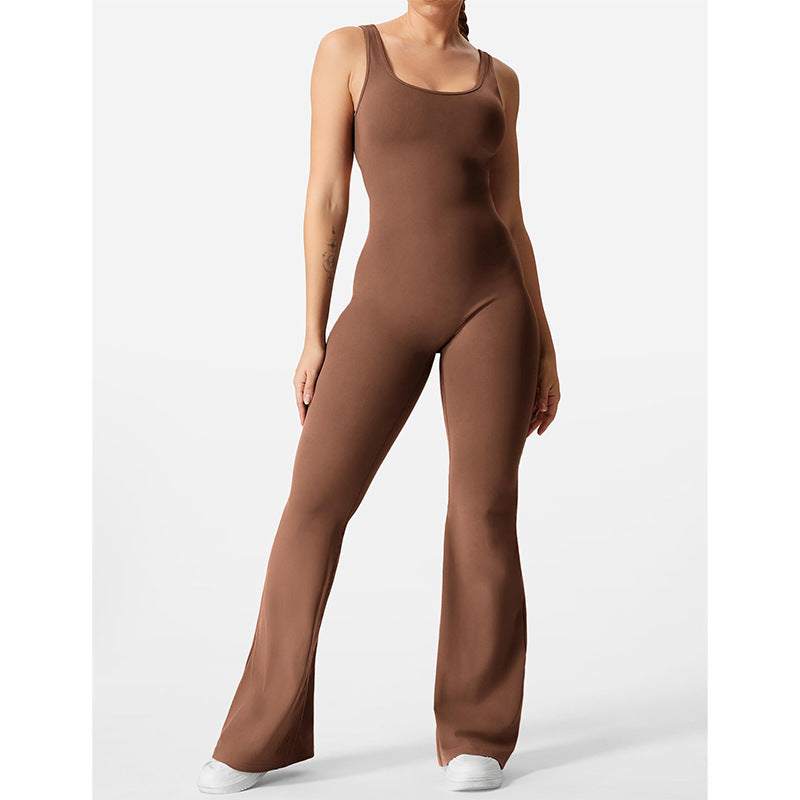 Infinity Beautiful Slim Fit Backless Jumpsuit – Hip-Lifting Yoga & Workout One-Piece - Infinity Beautiful Boutique