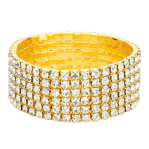 Infinity Beautiful Elegant 6-Row Stretch Bracelet