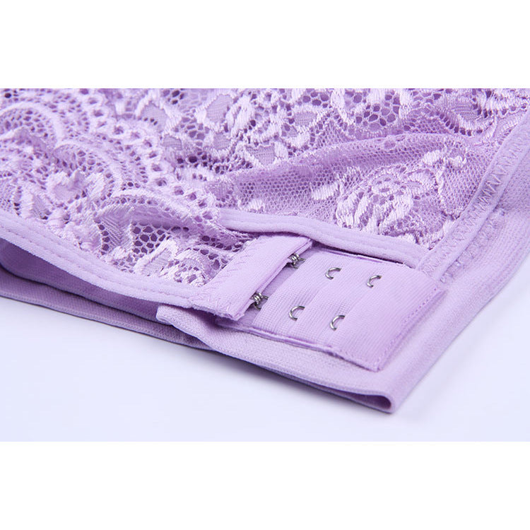 Infinity Beautiful Front Cross Lace Sports Bra – Wireless Fitness Support with Side Buckle - Infinity Beautiful Boutique